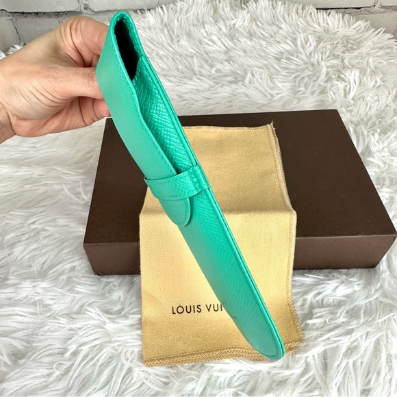 Louis Vuitton Taiga Leather custom painted ink pen or pencil case pouch - Picture 4 of 11